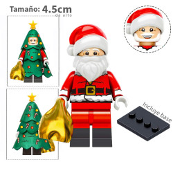 Papa Noel y traje arbol - Navideño - Minifigura