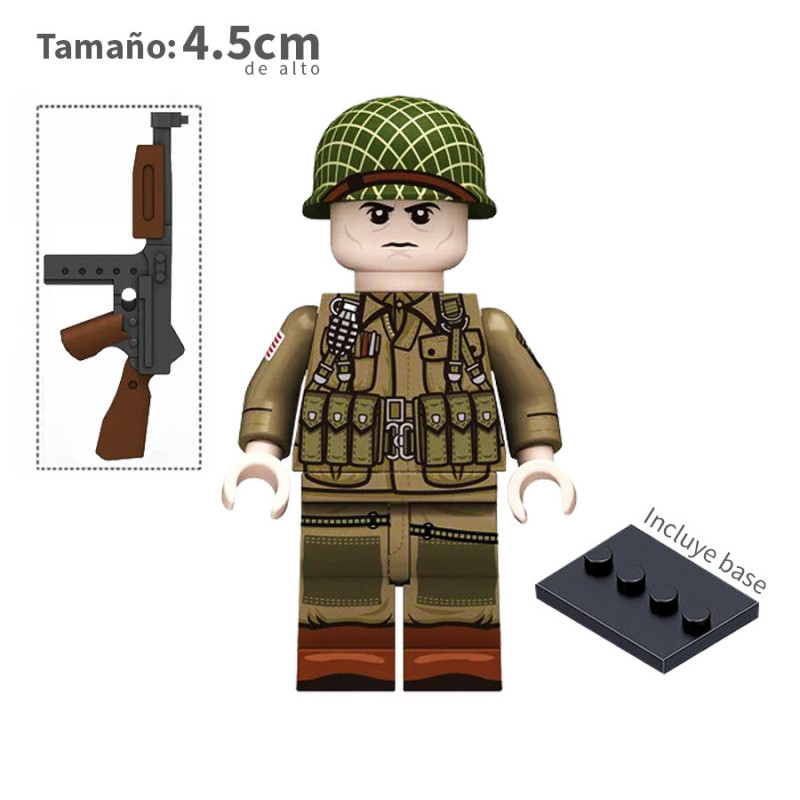 Soldado estadounidense - 101ST- Thompson - WWII - Soldados - Minifigura