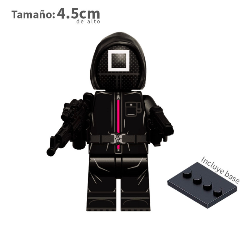 Guardia Negro Cuadrado v2 - Squid Game - Minifigura