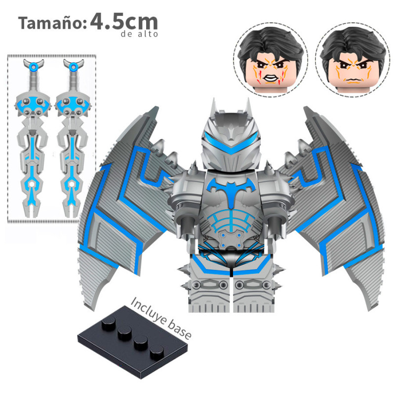 Batman Hellbat Plata Azul - DC Comics - Minifigura