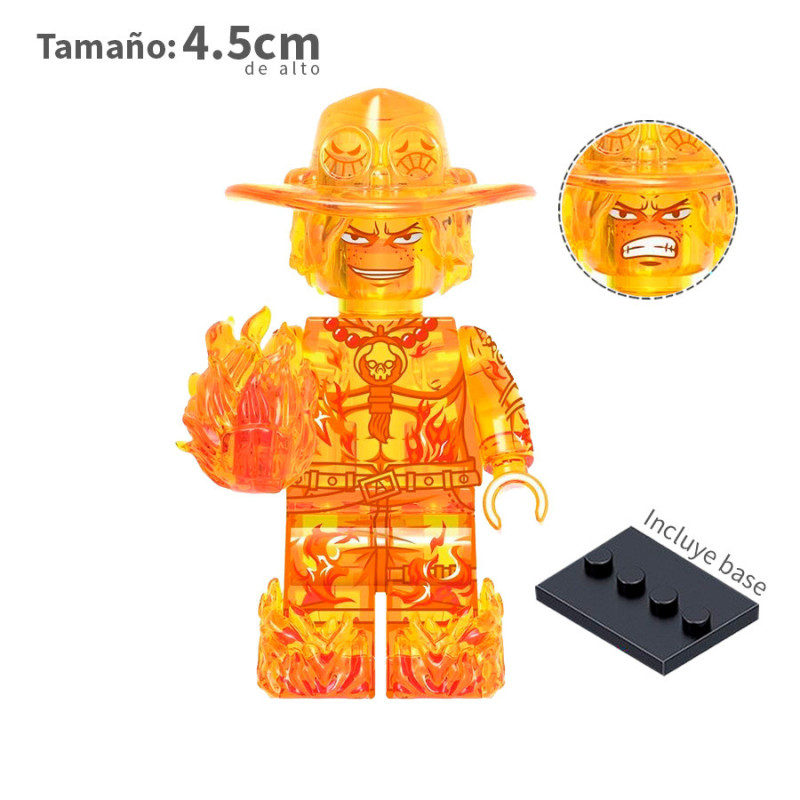 Ace cubierto de llamas - One Piece - Minifigura