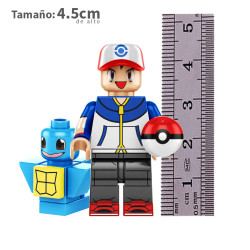 Ash y Squirtle  - Pokemon - Minifigura