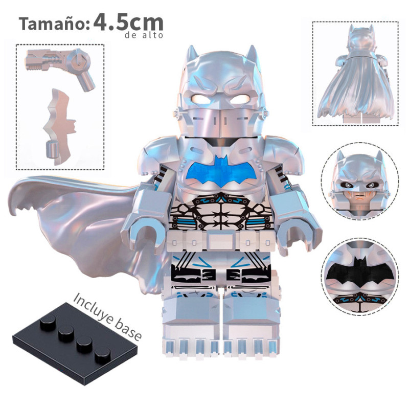 Batman armadura v2 Blanco brilloso - Dc Comics - Minifigura
