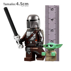 Mando con grogu - Star Wars - Minifigura