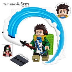 Tanjiro kamado con efecto v2 - Demon Slayer - Minifigura