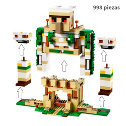 La Fortaleza del Golem de Hierro 868pcs Minecraft 31250 Bela