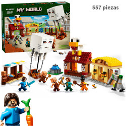 El Ataque a la Aldea del Globo de Ghast 557pcs Minecraft 68032 Bela