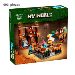 El Ring de Combate de la Mansión del Bosque 493pcs Minecraft 68031 Bela