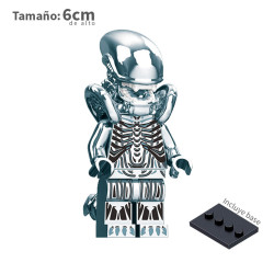 Alien Plateado - Alien vs Depredador - Minifigura