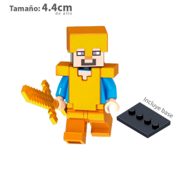 Steven Armadura de Oro - Minecraft - Minifigura