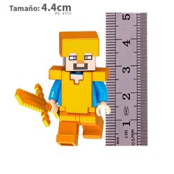Steven Armadura de Oro - Minecraft - Minifigura