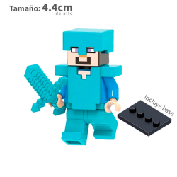 Steven Armadura de Diamante - Minecraft - Minifigura