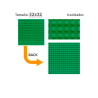 Pack 4 unidades Plancha 32 x 32 bloque Green