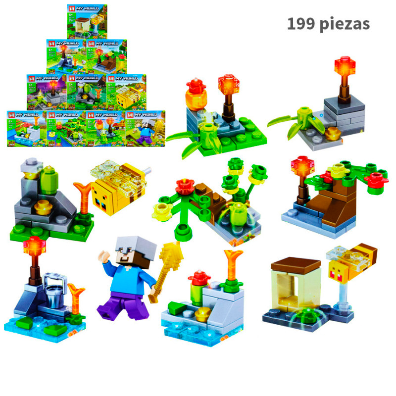 Pueblo Granja Set de 10 - Minecraft  - 199 Piezas