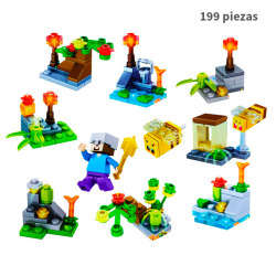 Pueblo Granja Set de 10 - Minecraft  - 199 Piezas