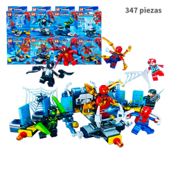 Set de 8 Spiderman  - Marvel - 347 Piezas