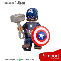 Capitán América con Mjolnir - Avengers - Minifigura