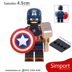 Capitán América con Mjolnir - Avengers - Minifigura