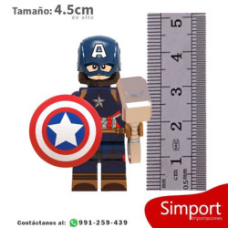 Capitán América con Mjolnir - Avengers - Minifigura