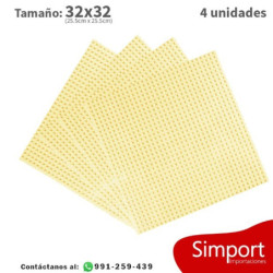 Pack 4 unidades Plancha 32 x 32 bloque alternativo Beige