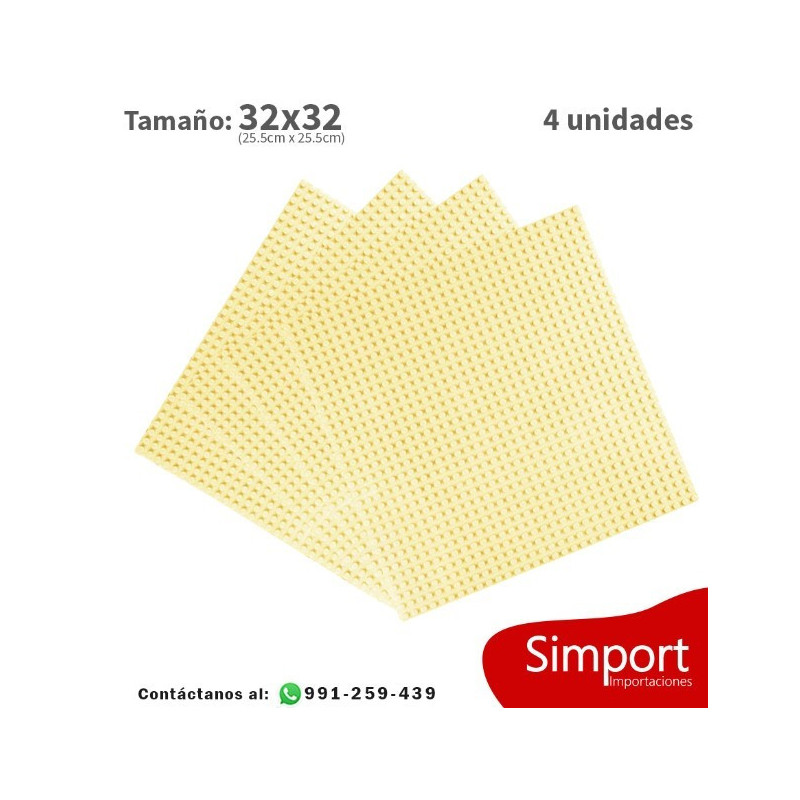 Pack 4 unidades Plancha 32 x 32 bloque alternativo Beige