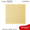 Pack 4 unidades Plancha 32 x 32 bloque alternativo Beige
