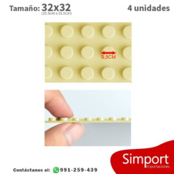 Pack 4 unidades Plancha 32 x 32 bloque alternativo Beige