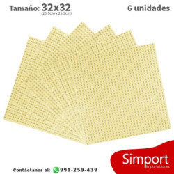 Pack 6 unidades Plancha 32 x 32 bloque alternativo Beige