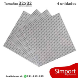 Pack 4 unidades Plancha 32 x 32 bloque alternativo Light Gray