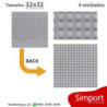 Pack 4 unidades Plancha 32 x 32 bloque alternativo Light Gray