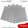 Pack 6 unidades Plancha 32 x 32 bloque alternativo Light Gray
