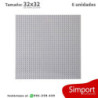 Pack 6 unidades Plancha 32 x 32 bloque alternativo Light Gray