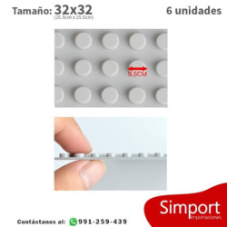 Pack 6 unidades Plancha 32 x 32 bloque alternativo Light Gray