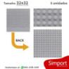 Pack 6 unidades Plancha 32 x 32 bloque alternativo Light Gray