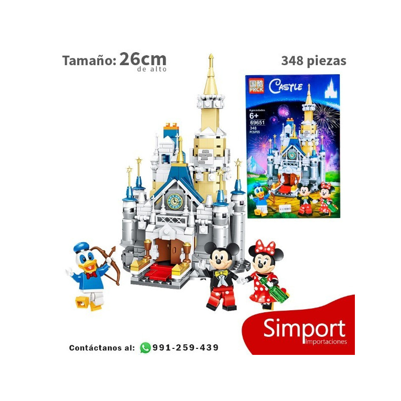 Mini Castillo Mickey, Minnie, Donald - 348 piezas