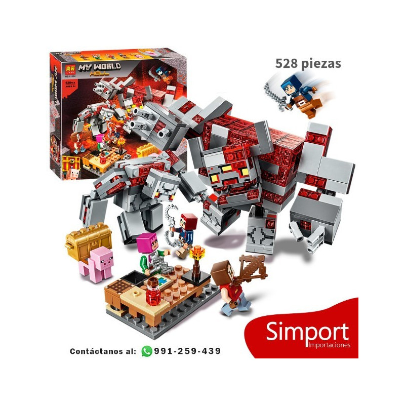 La Batalla por la Piedra Roja Redstone - Minecraft -  528 Piezas