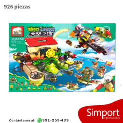 Guerra en la casa flotante - Plantas vs Zombies - 926 Piezas