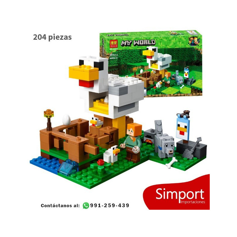 El Gallinero  Minecraft - 204 piezas