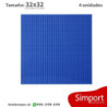 Pack 4 unidades Plancha 32 x 32 bloque alternativo Blue