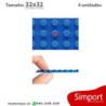 Pack 4 unidades Plancha 32 x 32 bloque alternativo Blue