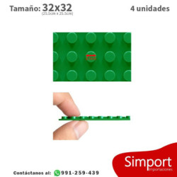 Pack 4 unidades Plancha 32 x 32 bloque Green
