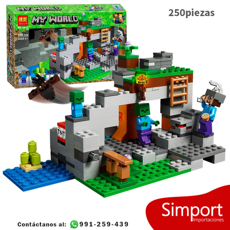 Cueva de los Zombis - Minecraft - 250 Piezas
