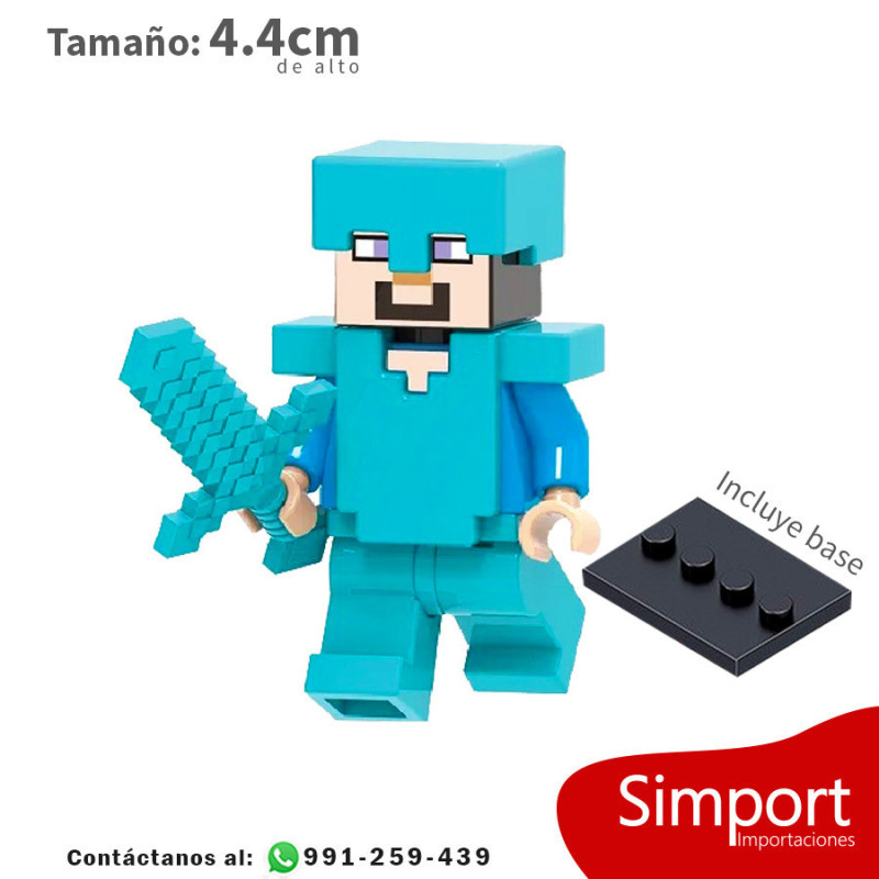 Steven Armadura de Diamante - Minecraft - Minifigura