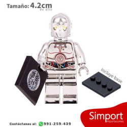 C-3PO Silver Cromado  - Star Wars  - Minifigura