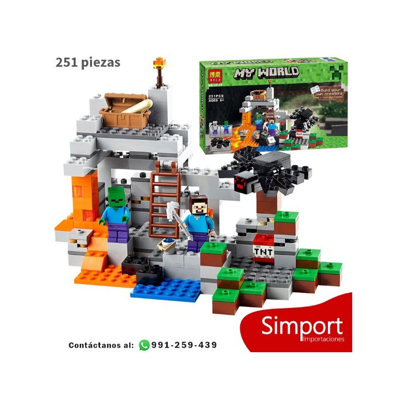 Mina, lava Minecraft - 251 Piezas