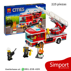 Camión de bomberos con escalera - City - 225 piezas