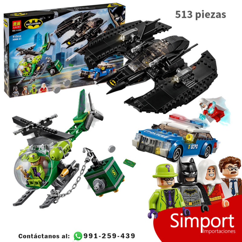 Batwing de Batman y el Asalto de Enigma  - DC Comics - 513 piezas