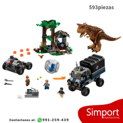Huida del Carnotaurus en la girosfera- Jurassic World  - 593 piezas