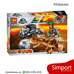 Huida del Carnotaurus en la girosfera- Jurassic World  - 593 piezas