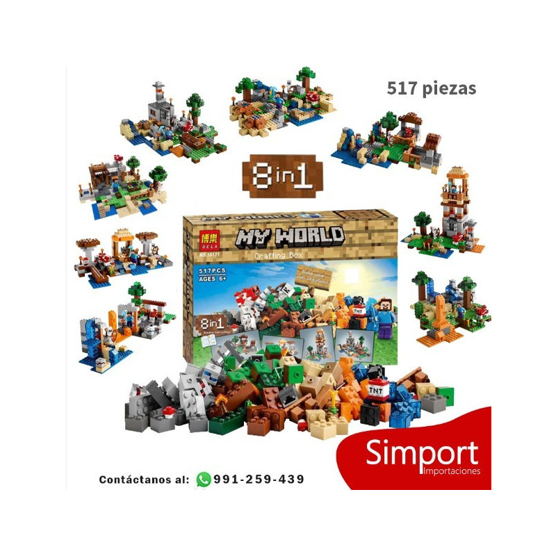 8 en 1 - Minecraft - 517 piezas